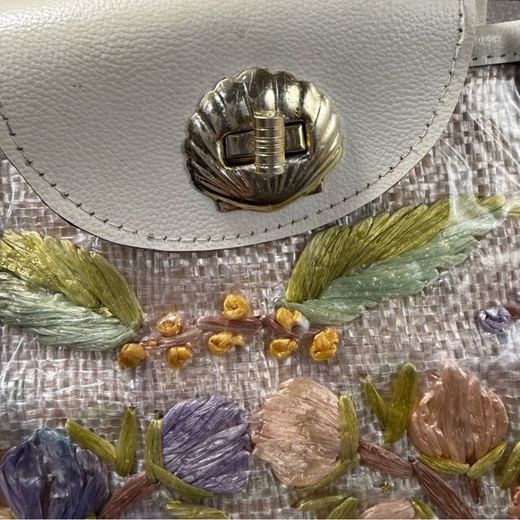 Mod Flower power 1960’s mid century basket retro beach bag tote purse by cabana - Picture 6 of 7